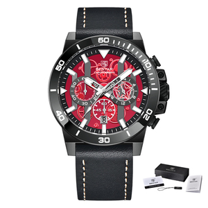 BENYAR 5197 reloj de cuarzo de lujo para hombre <span class=keywords><strong>Excel</strong></span> banda de cuero luminoso nuevo estilo cronógrafo reloj de pulsera regalo de alta calidad - Product Image 3