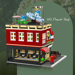 Khuôn Vua Não Đồ chơi 16056 trẻ em Hoa cửa hàng cửa hàng moc tự làm gạch xây dựng khối đồ chơi thiết lập cho Kid giáo dục - Product Image 3