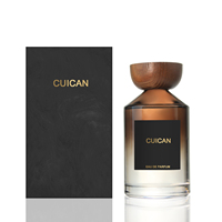 Bouteille en verre de diffuseur de parfum de couleur dégradée haut de gamme avec bouchon en bois texturé Boîte d'emballage de luxe personnalisée et sac cadeau