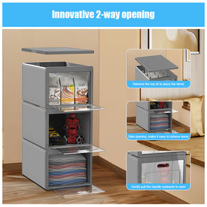 Modern tasarım katlanabilir dolap organizatör yatak odası büyük depolama dolabı oturma odası yemek odası yan masa şifonyer - Product Image 6