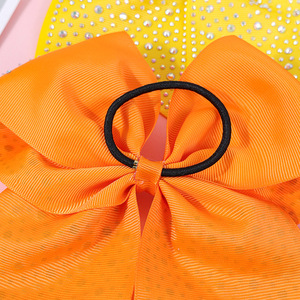 Fiocco per Cheerleading in Nastro Grosgrain con Strass Scintillanti, Accessorio per Capelli da Ragazza - Product Image 4