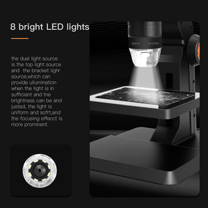 Nouveau microscope numérique 1080P P110 pour la réparation de téléphones mobiles, grossissement 1000X, écran 4,3 pouces, rotation à 180 degrés, 8 LED avec support relevable - Product Image 6