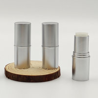 Vente en gros de flacons ronds en argent de 5 g pour soins de la peau, bâtonnets de blush, bâtonnets de crème solaire, contenants de déodorant, emballage personnalisé en couleur