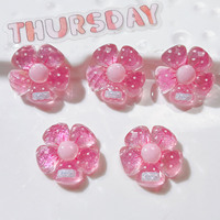 Breloques Fleur Sourire, Clips pour Chaussures, Décorations pour Chapeaux, Boutons en Résine à Dos Plat pour Bijoux, Cheveux, Bricolage, Résine Transparente AB, Vente Chaude