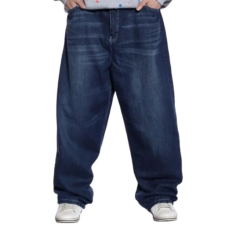 OEM Clássico Plus Size calças de Brim dos homens Calças Hip Hop Skate Denim Jeans Calça Jeans de Perna Reta dos homens