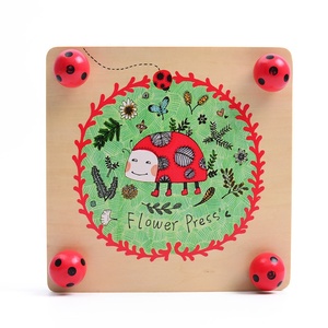 Prensa de flores y hojas para niños, manualidades naturales, kit de Arte de madera
