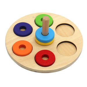 Set di giocattoli Montessori in legno per bambini che imparano i blocchi di riconoscimento del colore per i <span class=keywords><strong>regali</strong></span> delle ragazze dei ragazzi di <span class=keywords><strong>1</strong></span> 2 3 anni - Product Image 1