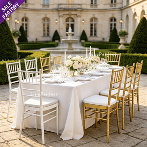 Supplies Garden Wedding Metal Gold Chavari Chivari Tiffanie <b>Dining</b> Champagne Bamboo Furniture <b>Chair</b> for Rental - Product Image 1