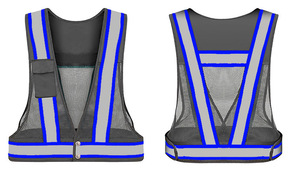 <span class=keywords><strong>Gilet</strong></span> d'été réfléchissant respirant <span class=keywords><strong>en</strong></span> <span class=keywords><strong>maille</strong></span> pour <span class=keywords><strong>homme</strong></span> pour la conduite de nuit avec logo imprimable pour salopette - Product Image 6