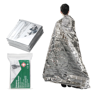 Couverture isotherme promotionnelle en Mylar pour le corps, couverture de survie d'urgence en aluminium PE pour l'extérieur et les voyages, couverture réfléchissante pour la conservation de la chaleur - Product Image 1