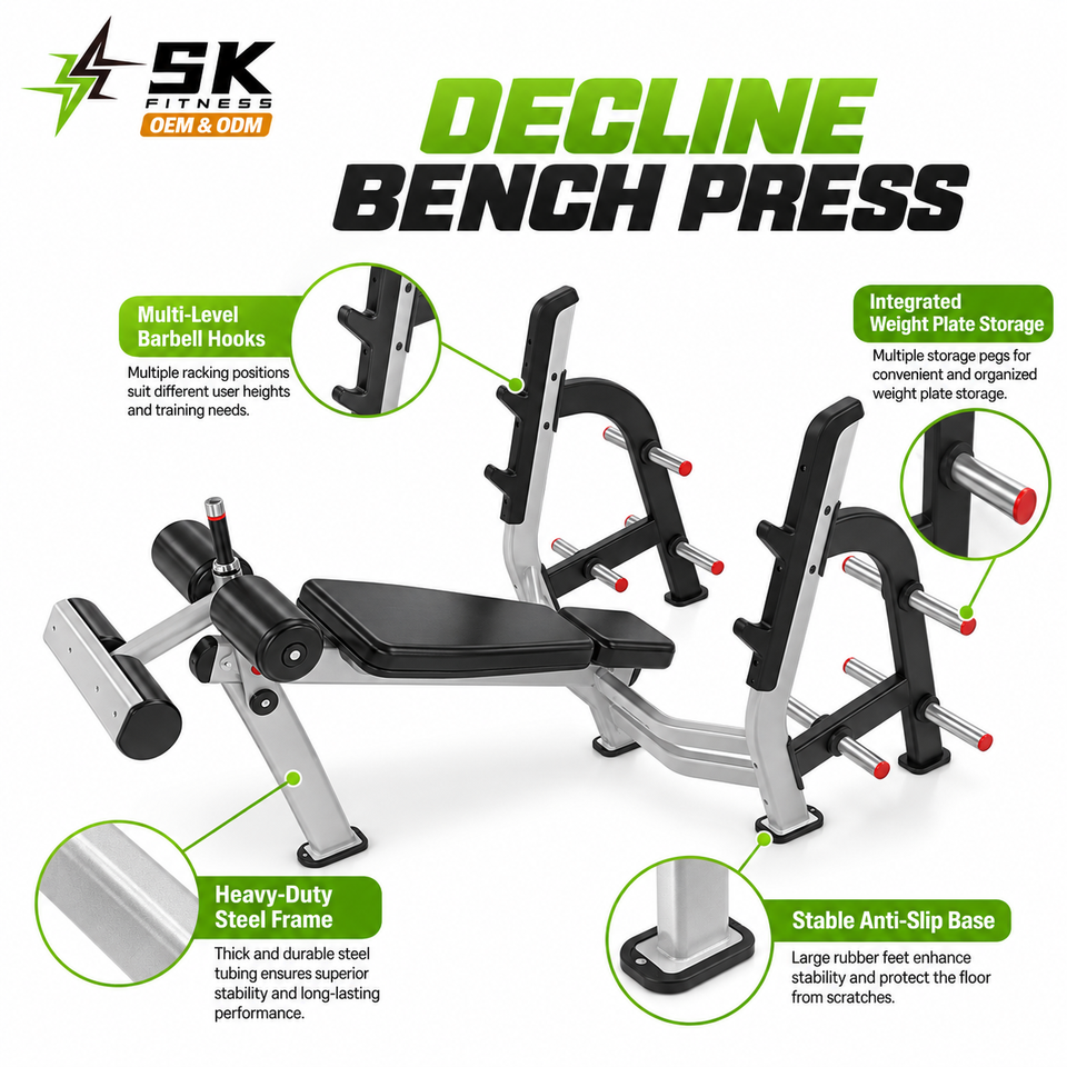 Gym Racks Names SK-N14 Decline Bench Press Rack Steel Frame Training Equipment SK Brand ...