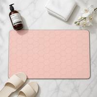Tapis de douche antidérapant en terre de diatomée, imprimé moderne, écologique, pour la décoration de la salle de bain et de la maison, vente en gros