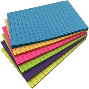 Heada 4*6 Inch Fluorescent Sticky Memo Pads 40 Sheets Loose Leaf Striped Paper Page Markers <b>Scrapbook</b> Flags Customizable - Product Image 2
