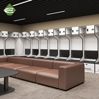 Casiers de vestiaire de salle de sport Cartmay durables et de haute qualité en HPL, armoires de rangement compactes en stratifié phénolique avec bancs