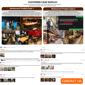 Juego de Mesas <span class=keywords><strong>y</strong></span> Sillas de Comedor de Madera para Cafetería, Sofá Chesterfield de Cuero, Muebles de Asientos para Restaurante de Hotel - Product Image 5