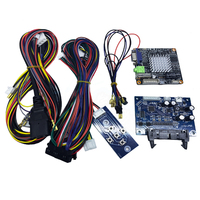 Console de jeu à pièces volantes 3 en 1, bâton de vol à poignée à 8 voies, Kit de Console de jeu avec bouton de tir supérieur
