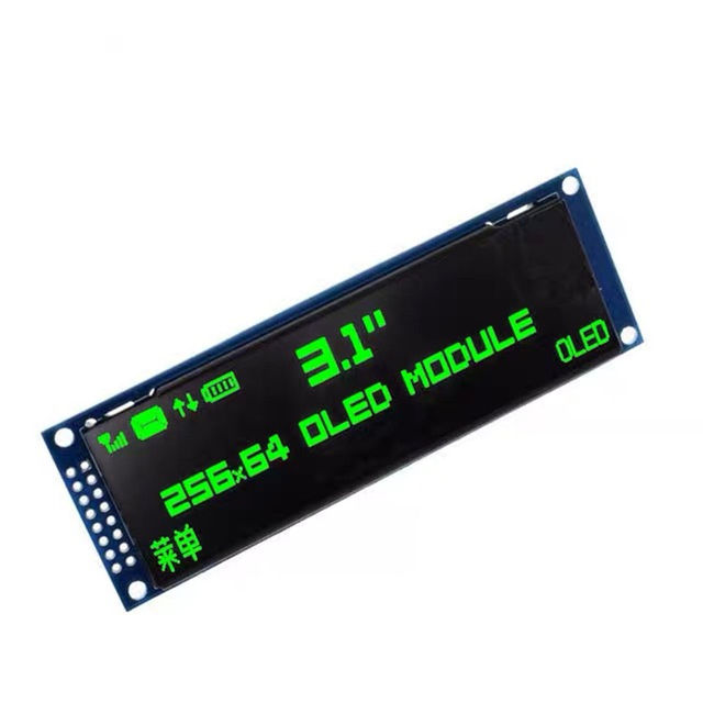 Real OLED Display 3.12" 256*64 25664 Dots Graphic LCD Module Display Screen LCM Screen SSD1322 Controller Support SPI