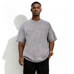 T-shirt tissé à manches courtes pour homme, style décontracté, nouvelle collection, personnalisable avec nom et logo sur le devant - Product Image 1