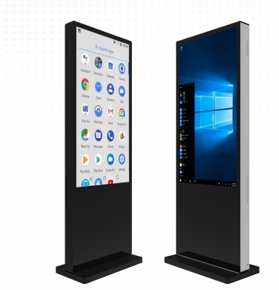 49-Inch Touch Screen Floor Standing Digital Signage Display for Retail Store Advertising & Subway Wayfinding Elevator Graphics