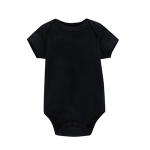 Venta al por mayor bebé recién nacido Onesie mameluco personalizado DIY Logo manga corta algodón liso tejido <span class=keywords><strong>ropa</strong></span> <span class=keywords><strong>de</strong></span> bebé - Product Image 6