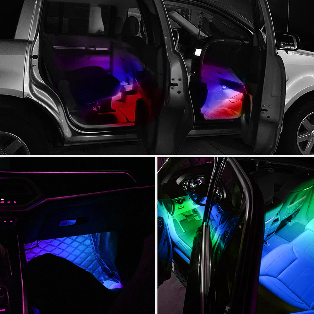 Led strip car light RGB led strip light kit IP65 WS2811 252LED 12V glow strip car
