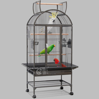 Vente en gros volière pour perroquets grande cage à oiseaux en métal avec nichoir