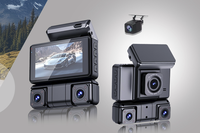 Enregistreur de conduite WiFi 4 canaux avec écran IPS 3 pouces, 4 objectifs (avant, intérieur, arrière) 2.5K+1K+1K+1K, Dashcam DVR avec vision nocturne