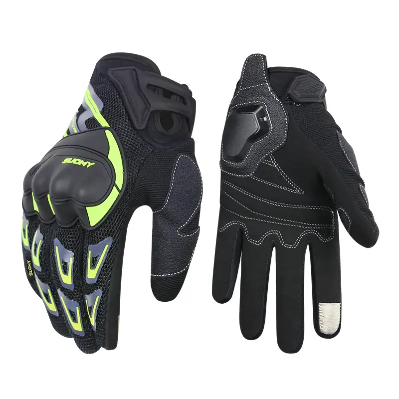 Bargain price Shockproof Summer Breathable Mesh Motorcycle Racing Gloves Touch Screen Off Road Motorbike Riding Gloves