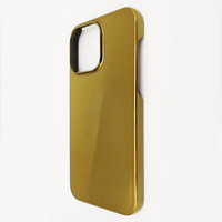 Couleur or de luxe tout PC couverture de téléphone PC avec trou de caméra Rasied étui de protection vierge pour iphone série 14