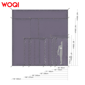 WOQI Bâche de camping multifonctionnelle et imperméable Tente de pêche compacte et légère pour la <span class=keywords><strong>randonnée</strong></span>, <span class=keywords><strong>hamac</strong></span> de mouche de <span class=keywords><strong>pluie</strong></span> pour les aventures en plein air - Product Image 4