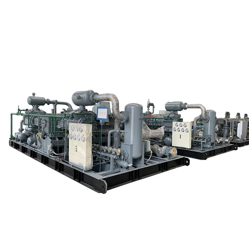 132KW High Automation Process Gas Compressor Inlet 10Bar Discharge 40Bar Flow 2.5Nm3/min C2H6O Methyl Ether Piston Compressor
