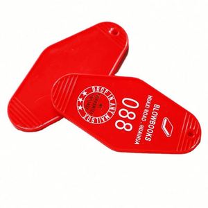 <b>Custom</b> logo Color Material Key Tags Promotional Blank Plastic Retro Vintage Motel Room Hotel <b>Keychain</b> - Product Image 5