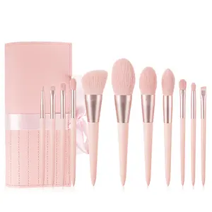 Bueya Make-Up Borstel Roze Set Kwaliteit Premium Synthetische Make-Up Borstels Voor Foundation Poeder Blush Concealer Make-Up Brush Kit Voor Reizen