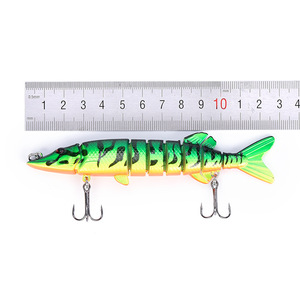 Fornitura diretta dalla fabbrica: Esca artificiale multi-sezione da 12,5 cm, 19g, a forma di pesce (simulazione di squalo), 8 esche dure Luya, attrezzatura da pesca, lotto. - Product Image 2