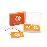 Jeu de cartes en PVC plastique lavable, brillant, imperméable, deux jeux avec boîte, emballage personnalisable, durable, vente en gros