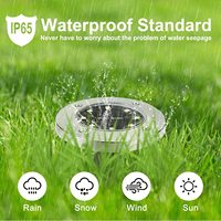 Lumière LED solaire étanche IP68 pour extérieur, avec télécommande, pour allée, jardin, cour, aménagement paysager