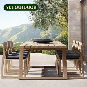 Silla de Exterior de Estilo Nórdico, Silla y Mesa de Teca Anticorrosión, Muebles de Jardín Personalizados - Product Image 1