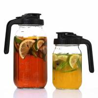 32oz 64oz Glazen Mason Jar Kan, Lekvrije Glazen Drinkbeker voor het bewaren van dranken zoals ijsthee, sap, koffie, enz.