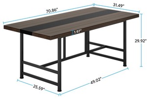 โต๊ะรับประทานอาหาร6-8คนนั่งรอบไม้ผลิตสีดำที่กำหนดเองผู้ผลิตเฟอร์นิเจอร์คอลเลกชัน - Product Image 6