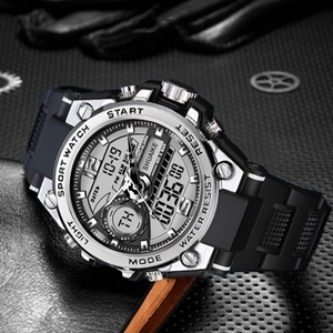 Men Quartz <b>Digital</b> Watch Creative Diving Watches Men Waterproof Alarm Watch Dual Display <b>Clock</b> - Product Image 2