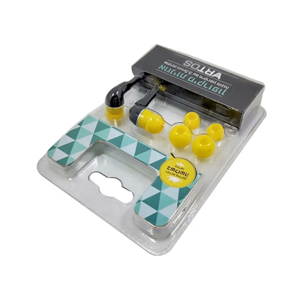 Custom Clear Clamshell Blister Packs Hanging Plastic Clamshell Blister Card Packaging For Accessories
