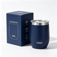 Vaso Térmico Personalizado con Logotipo, 12 oz, sin Tallo, Aislado al Vacío, Termo Clásico de Acero Inoxidable