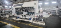 Motor Pompa Gigi Penggiling Tepi Ganda Kaca Otomatis Kontrol Servo PLC Komputer Merek ZXM Kapasitas Besar Akurat Kecepatan Tinggi