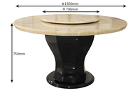 Comedor Ensemble de meubles de salle à manger de luxe Table à manger ronde classique en marbre pour restaurant Tables à manger anciennes