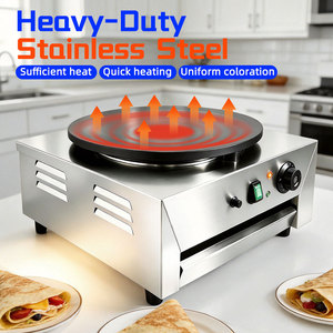 <span class=keywords><strong>Crêpière</strong></span> électrique <span class=keywords><strong>professionnelle</strong></span> CUCINA 400 mm en acier inoxydable <span class=keywords><strong>à</strong></span> tête unique pour petit-déjeuner, restaurant, café, cuisine commerciale - Product Image 3
