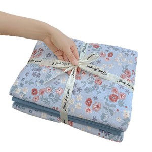 Set Quattro Pezzi in Cotone Lavato Ecologico Personalizzato con Effetto Stropicciato, Stile Coreano con Piccoli Motivi Floreali, Nuova Copripiumino e <span class=keywords><strong>Lenzuola</strong></span> - Product Image 5