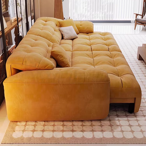 Canapé-<span class=keywords><strong>lit</strong></span> électrique moderne en tissu, design oreille d'éléphant, intelligent, rétractable, multifonctionnel, intégré, à fonctionnement sans <span class=keywords><strong>mur</strong></span>, pour salon - Product Image 1