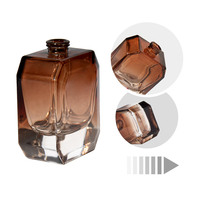Benutzer definierte Farbe Glas Frosted Grey Orange Crimp Luxus 30 ml 50 ml 100 ml Parfüm flaschen mit Verschluss