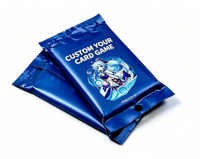 Cartes TCG holographiques (en papier) personnalisables avec bord argenté et étui de rangement - pour jeux de société et soirées