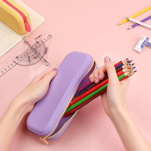Lot de trousses à crayons en silicone imperméables de qualité supérieure pour l'impression de sacs de papeterie avec logo, grande capacité - Product Image 2